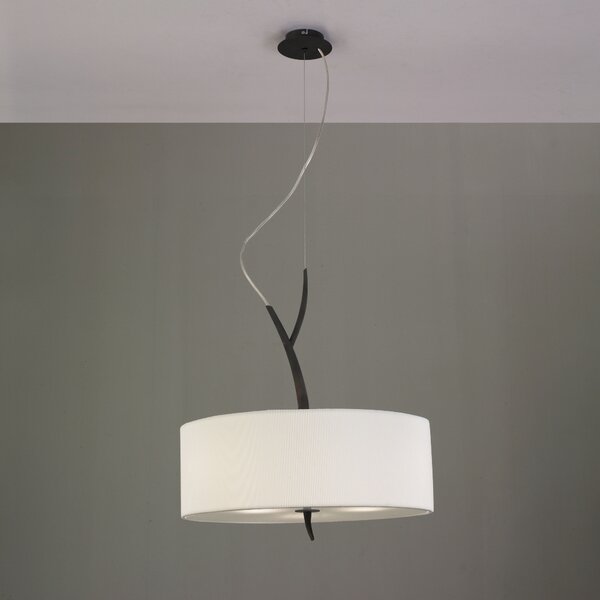 Mantra 1153 Eve 1153, závěsné svítidlo španělského výrobce, 3x20W E27, hnědá/stínítko z bílého textilu, prům.50cm