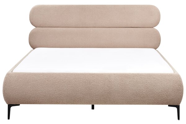 Postel Buklé LESSAY 160 x 200 cm Taupe