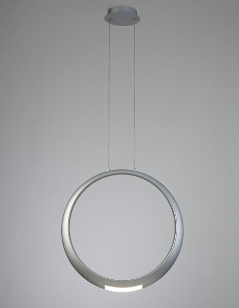 Mantra 6172 Ring, stříbrné závěsné kruhové svítidlo, 18+5W LED 3000K, prům. 50cm