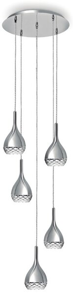Mantra 5164 5164 Khalifa, závěsné svítidlo, 5X8W GU10, chrom, prům. 40cm
