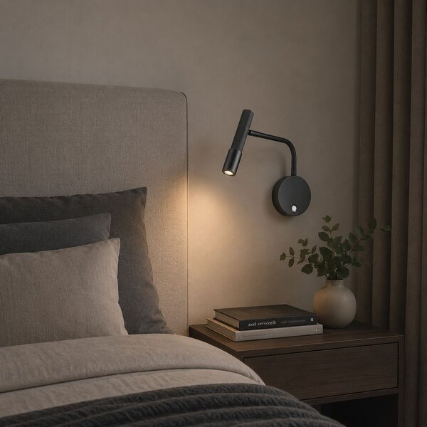 Redo 01-4441 Drill, zlaté nástěnné svítidlo s flexibilním ramenem a stmívačem LED 8W 2700K