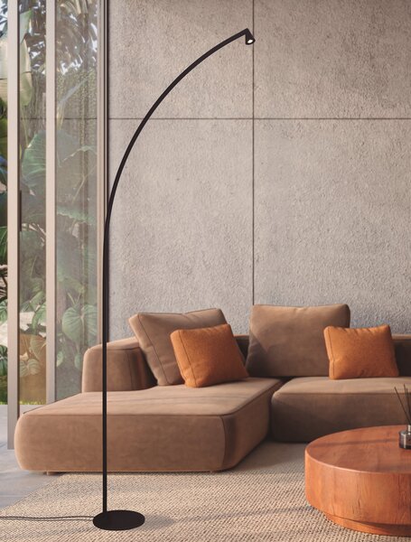 Mantra 9416 Africa, černá stojací lampa se stmívačem LED 8W, 3000K, výška 251cm