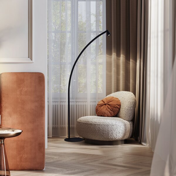 Mantra 9417 Africa, černá stojací lampa se stmívačem LED 5W, 3000K, výška 151cm