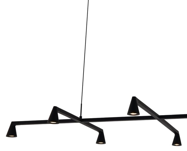 Mantra 9408 Africa, černé závěsné svítidlo 8xLED 5W, 3000K, 147 x 76cm
