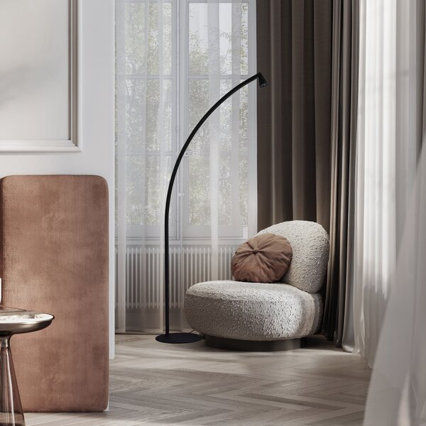 Mantra 9417 Africa, černá stojací lampa se stmívačem LED 5W, 3000K, výška 151cm