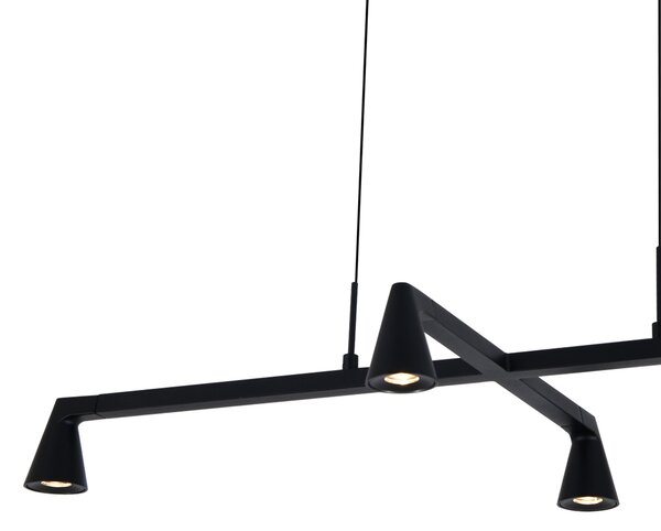 Mantra 9410 Africa, černé závěsné svítidlo 4xLED 5W, 3000K, 80 x 40cm