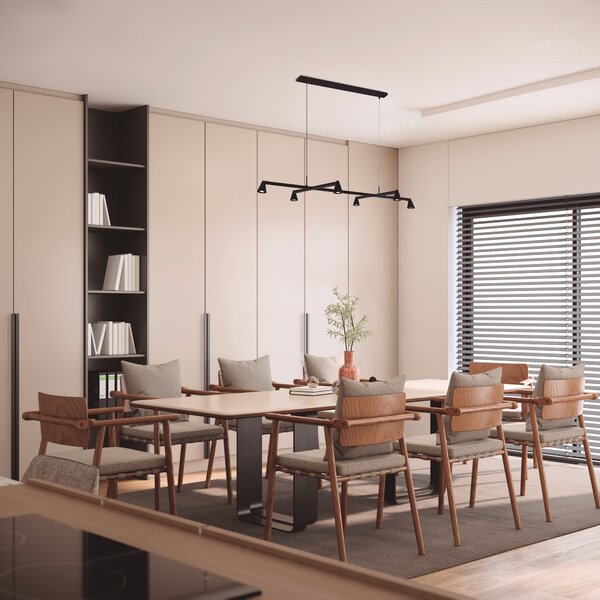 Mantra 9409 Africa, černé závěsné svítidlo 6xLED 5W, 3000K, 110 x 58cm