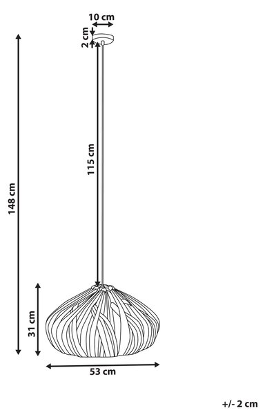Závěsná lampa PASOS Vodní hyacint Přírodní