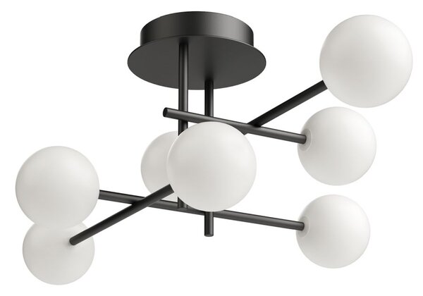 Mantra 7632 Cellar, černé stropní svítidlo se skleněnými koulemi 7xG4, 5W 3000K, průměr 69cm