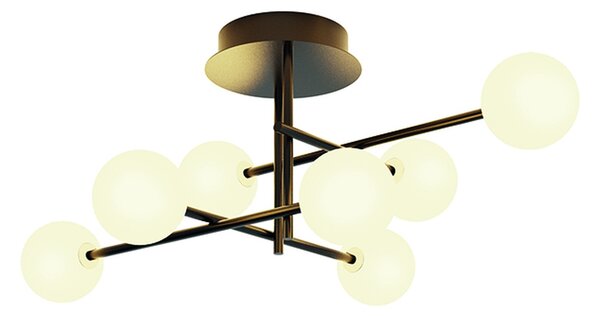 Mantra 7632 Cellar, černé stropní svítidlo se skleněnými koulemi 7xG4, 5W 3000K, průměr 69cm