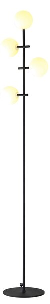 Mantra 7639 Cellar, černá stojací lampa se skleněnými koulemi 4xG4, 5W 3000K, výška 148cm