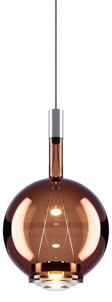 Lodes 14815 4630 Sky-Fall Round Medium, závěsné svítidlo bronzové sklo/chrom, 12W LED 3000K, prům. 22,5cm