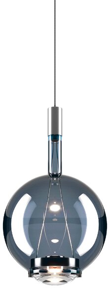 Lodes 14815 8627 Sky-Fall Round Medium, závěsné svítidlo modré sklo/chrom, 12W LED 2700K, prům. 22,5cm