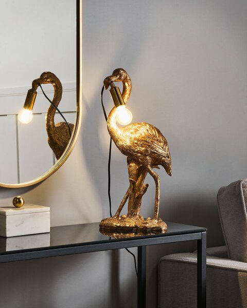 Stolní lampa Plameňák VICE Zlatá