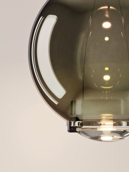 Lodes 14815 7127 Sky-Fall Round Medium, závěsné svítidlo zlatozelené sklo/chrom, 12W LED 2700K, prům. 22,5cm