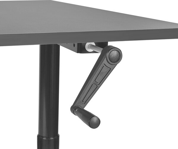 Manuálně výškově nastavitelný pracovní stůl DESTINAS Černá 120 cm 72 cm