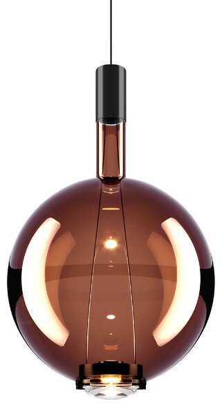 Lodes 14818 4630 Sky-Fall Round Large, závěsné svítidlo bronzové sklo/černá, 12W LED 3000K, prům. 34cm