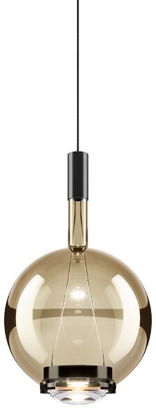 Lodes 14816 4527 Sky-Fall Round Medium, závěsné svítidlo zlaté sklo/černá, 12W LED 2700K, prům. 22,5cm