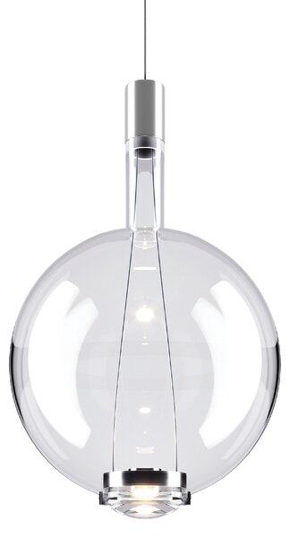 Lodes 14817 0027 Sky-Fall Round Large, závěsné svítidlo čiré sklo/chrom, 12W LED 2700K, prům. 34cm