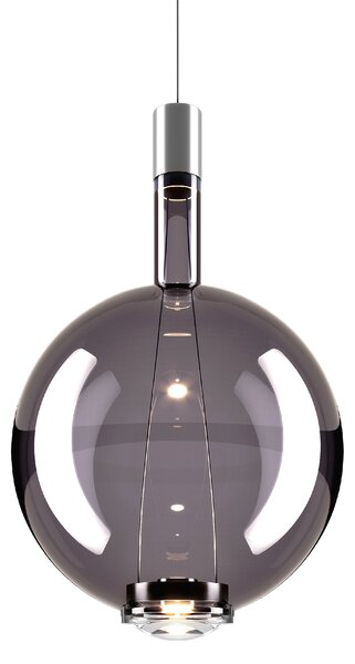 Lodes 14817 4327 Sky-Fall Round Large, závěsné svítidlo kouřové sklo/chrom, 12W LED 2700K, prům. 34cm