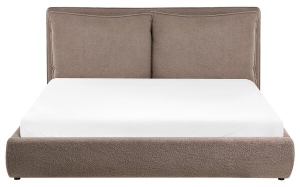 Postel Buklé BAJONNA 160 x 200 cm Hnědá