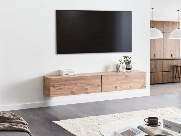 Nástěnný TV stolek GLADSTONE Hnědá