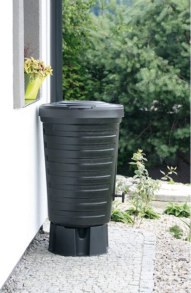 Sud na dešťovou vodu, průměr 64,8 cm, 210 l, černá