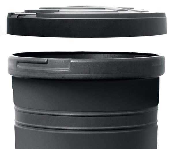 Sud na dešťovou vodu, průměr 64,8 cm, 210 l, černá