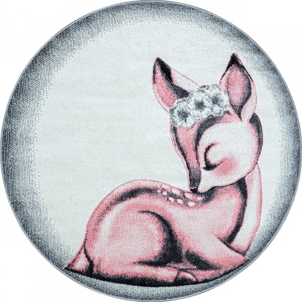 Ayyildiz koberce Dětský kusový koberec Bambi 850 pink kruh ROZMĚR: 120x120 (průměr) kruh