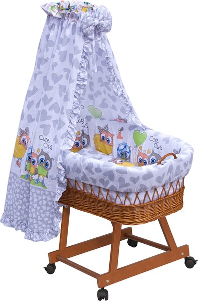 Košík pro miminko s nebesy Scarlett Kulíšek - šedá
