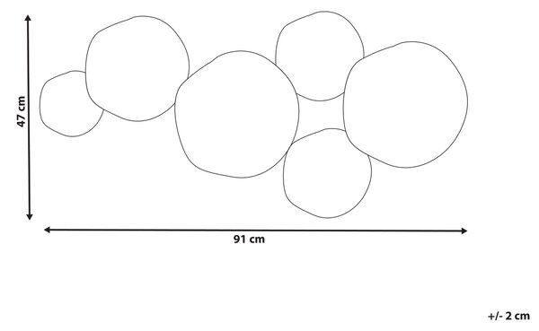 Závěsná ozdoba NEODYNIUM 47 cm Kov Bílá