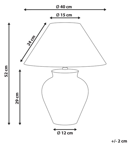 Stolní lampa DIOGO Porcelán Bílá