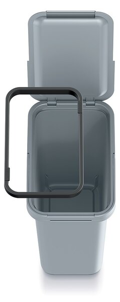 Závěsný odpadkový koš, 12 l, šedá