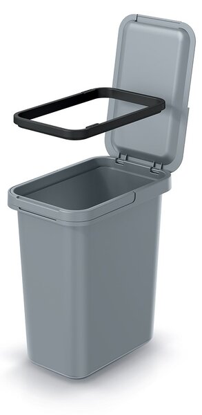 Závěsný odpadkový koš, 12 l, šedá
