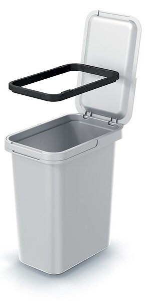 Závěsný odpadkový koš, 12 l, světle šedá