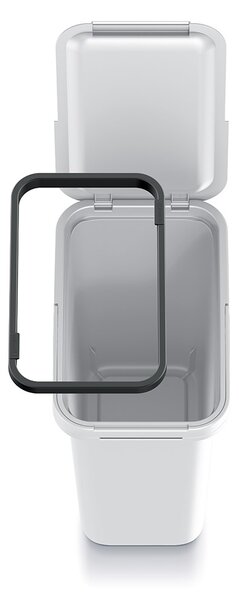 Závěsný odpadkový koš, 12 l, světle šedá
