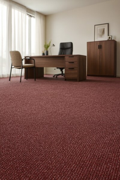 Timzo, Metrážový koberec Rubin 2159 red, na míru, šíře 4m, červená, ab (mřížka), chodba / předsíň