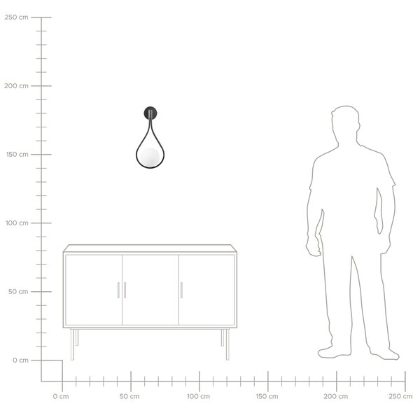 Nástěnná lampa AUROUE Černá Kov