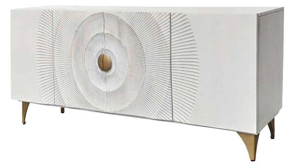 Massive home | Dřevěná komoda White Golden Sunset 177cm mango