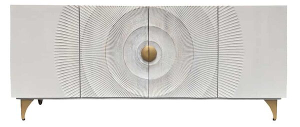 Massive home | Dřevěná komoda White Golden Sunset 177cm mango