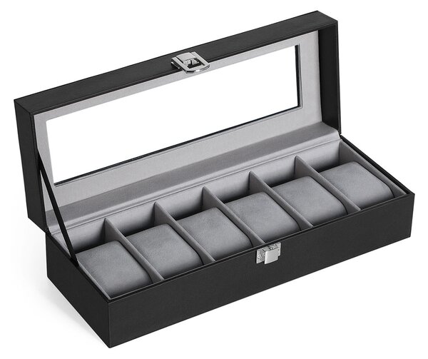 Box na hodinky s 6 přihrádkami JWB06BK