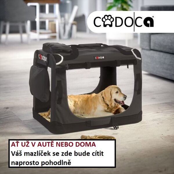 Skládací cestovní box pro psy S, antracitový 109432