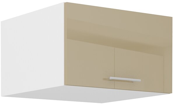 STOLARz 60 cm skříňka horní jednodveřová (hloubka 57 cm) LARA Barevné provedení: Bílá / Cappucino lesk