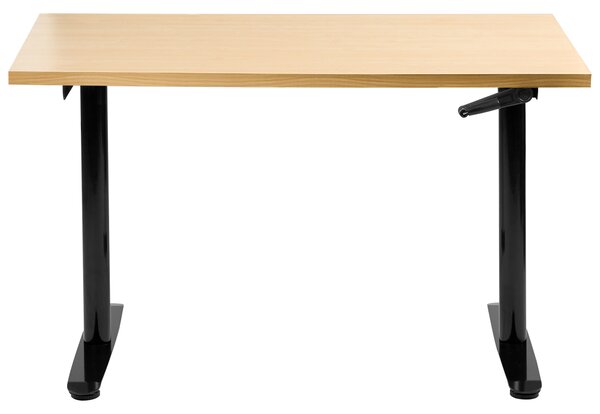 Manuálně výškově nastavitelný pracovní stůl DESTINAS Černá/Světle hnědá 120 cm 72 cm