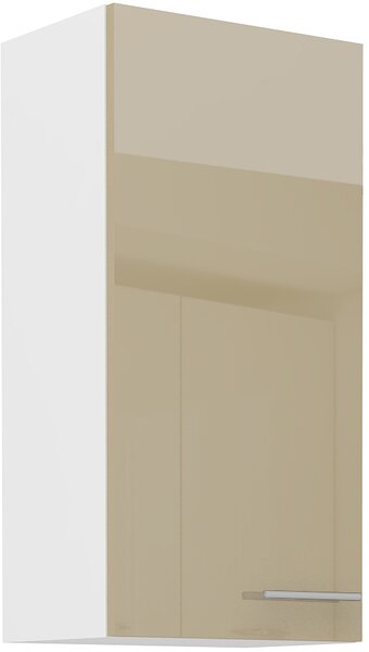 STL 45 cm skříňka horní jednodveřová LARA (výška 90 cm) Barevné provedení: Bílá / Cappucino lesk