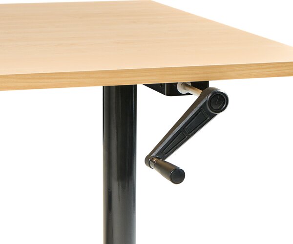 Manuálně výškově nastavitelný pracovní stůl DESTINAS Černá/Světle hnědá 160 cm 72 cm