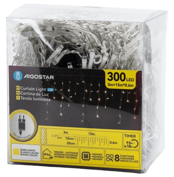 Aigostar - LED Venkovní dekorační řetěz 75xLED/6W/230V 15x0,6m IP44 teplá bílá