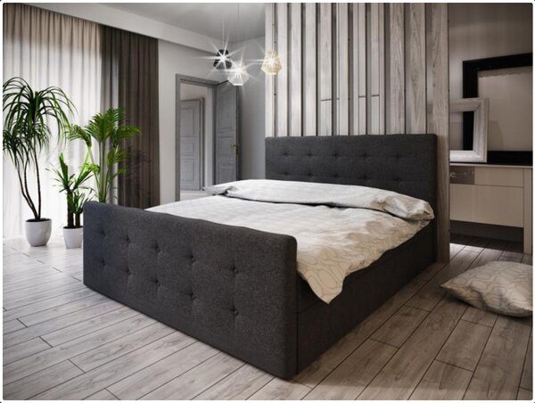 Čalouněná postel VASILISA I 180x200, antracit