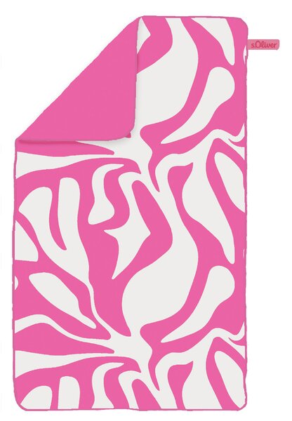 OSUŠKA NA PLÁŽ, 80/160 cm, bílá, pink S. Oliver - Plážové osušky