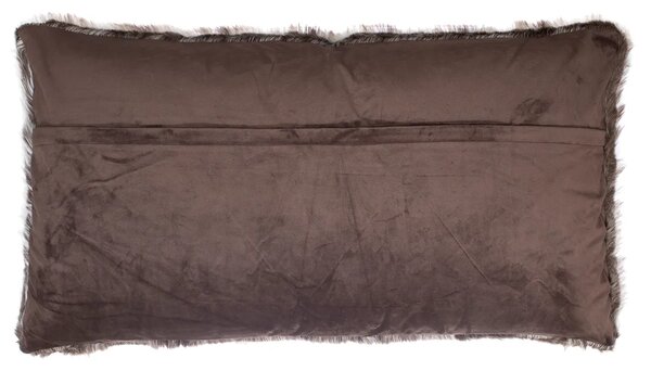 Skinnwille Home Collection Polštář Hunter Brown, umělá kožešina, 50x90 cm